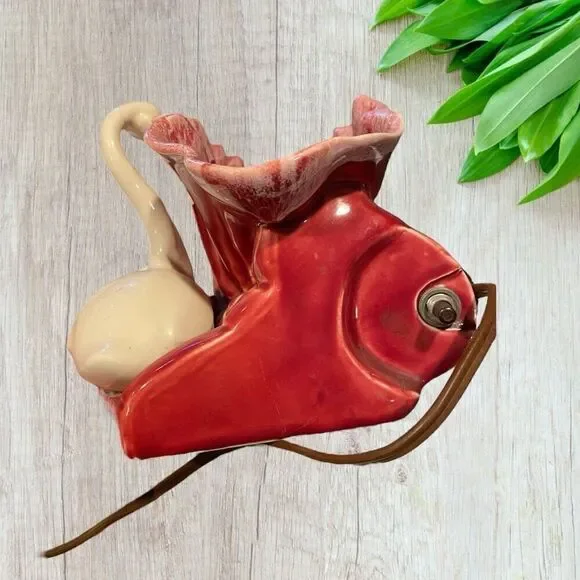 Vintage MCM Swan Console Planter Lamp USA Hard to Find - Picture 8 of 10